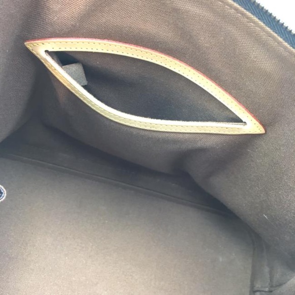 Alma Handbag Brown Monogram Canvas Satchel - Picture 11 of 12